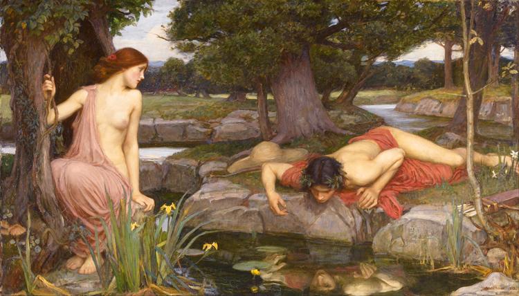 E-cho and Narcissus (mk41), John William Waterhouse
